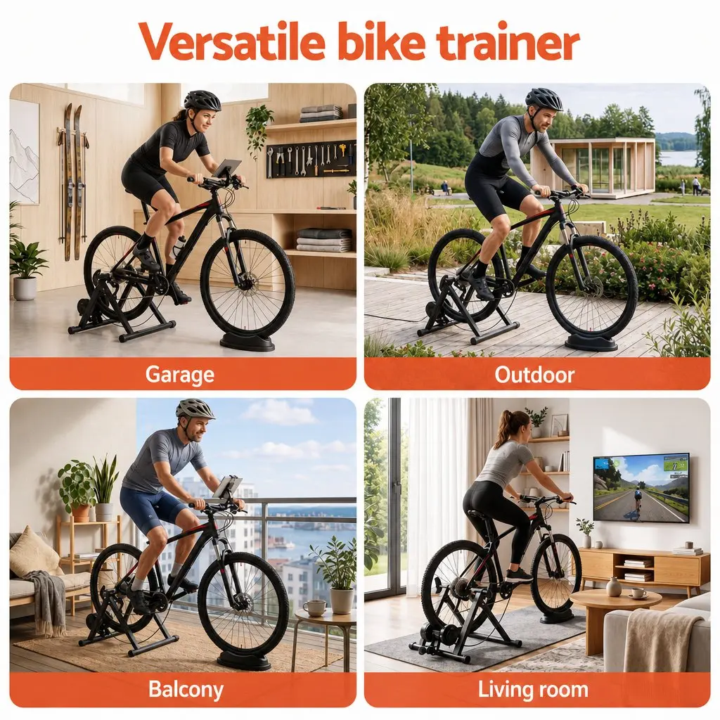 Foldable Bike Trainer Stand with Magnetic Resistance