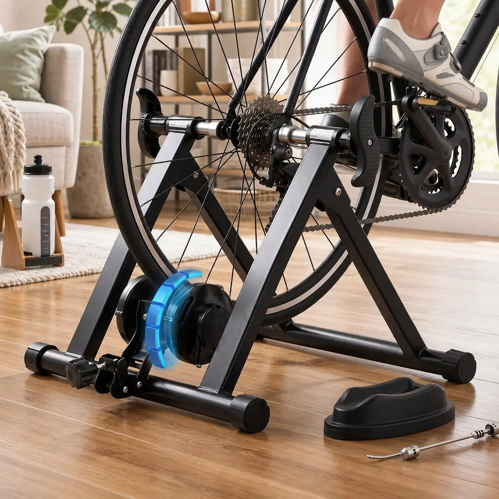 Foldable Bike Trainer Stand with Magnetic Resistance