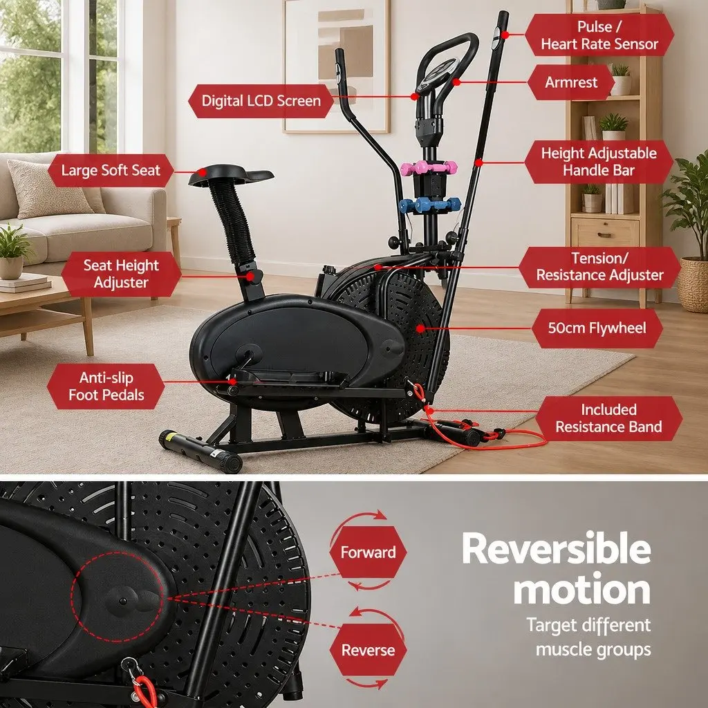 6 in 1 Elliptical Cross Trainer for Home Workouts