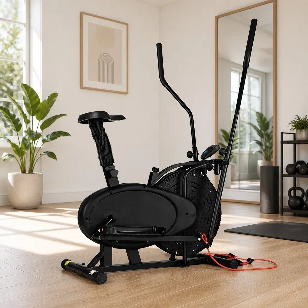 4 in 1 Exercise Bike Cross Trainer Home Gym