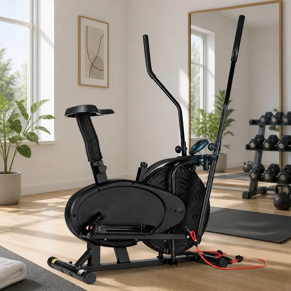4 in 1 Exercise Bike Cross Trainer Home Gym
