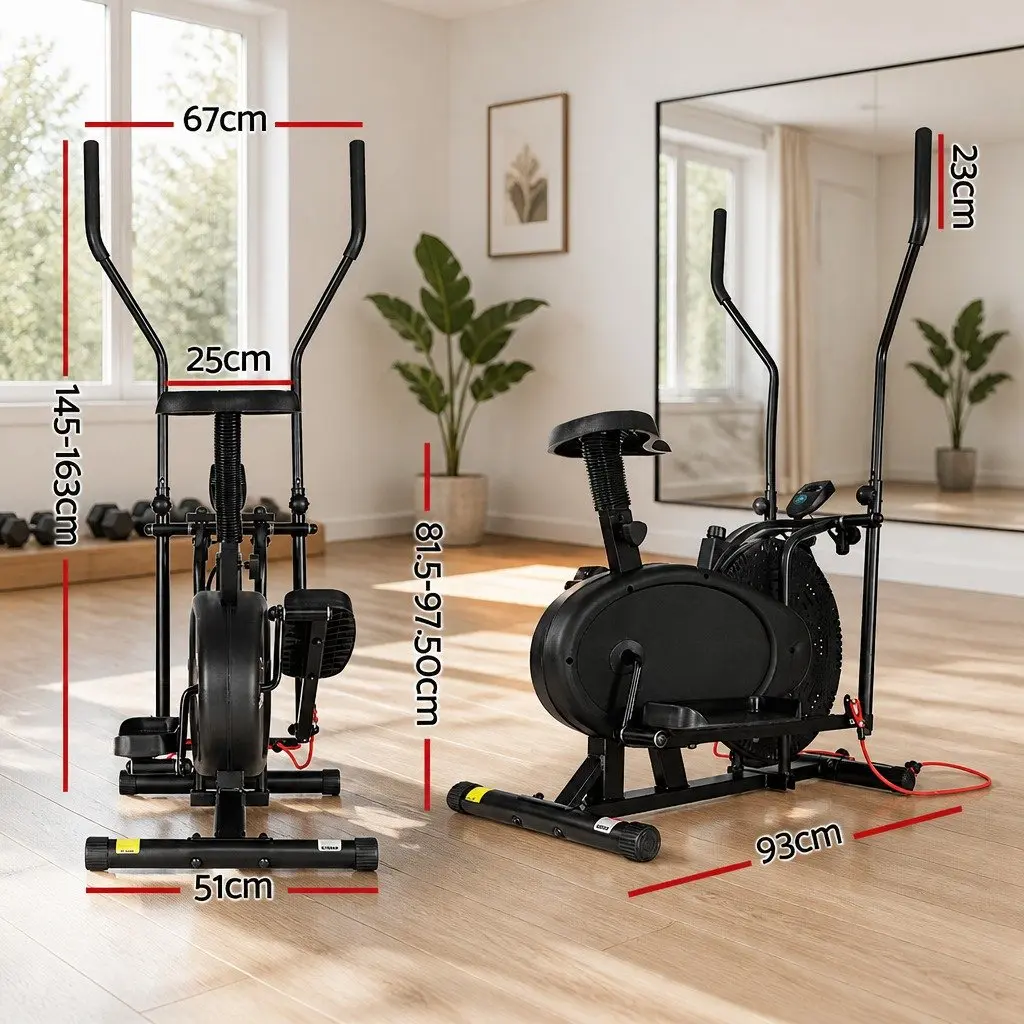 4 in 1 Exercise Bike Cross Trainer Home Gym