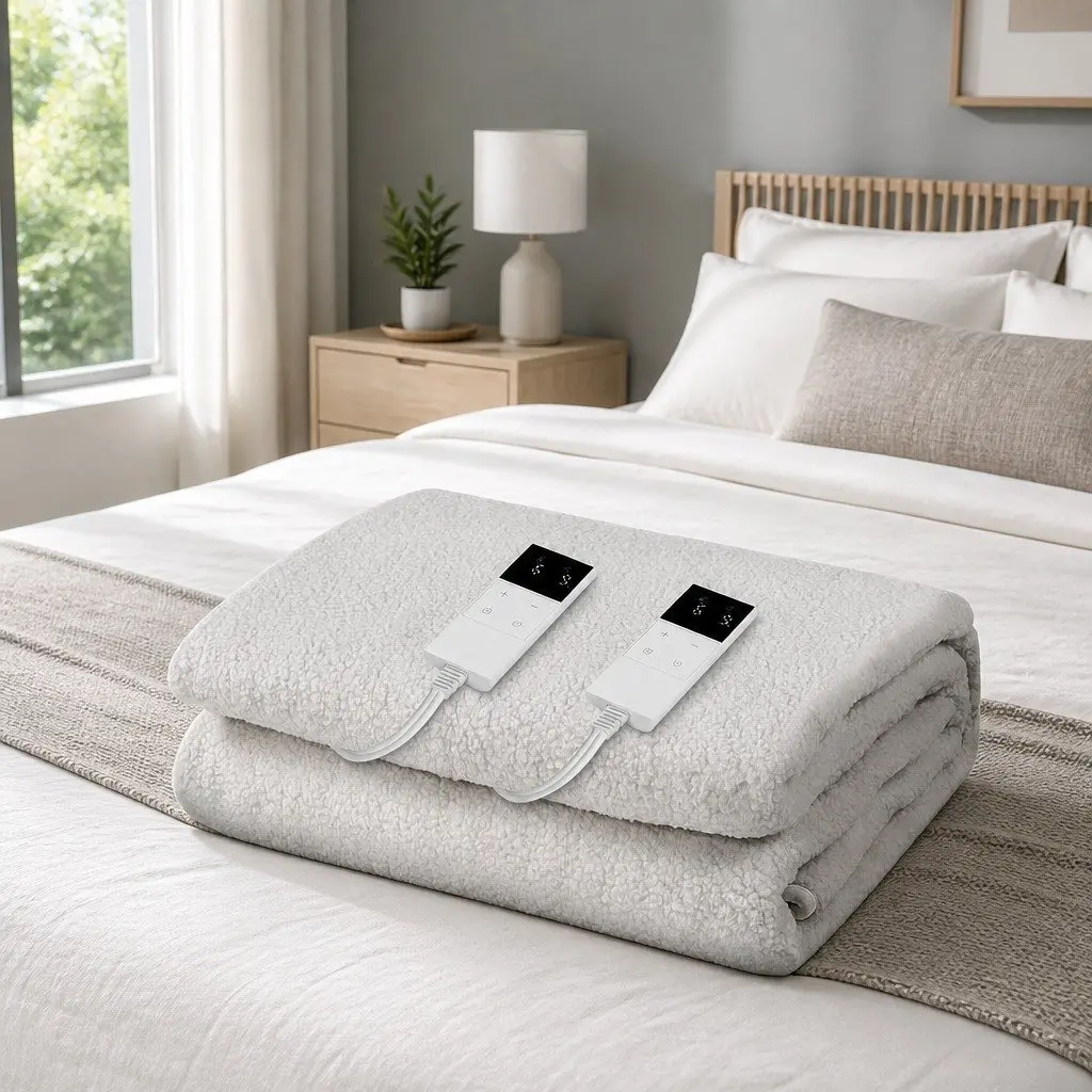 Double Electric Blanket with Fleece Underlay