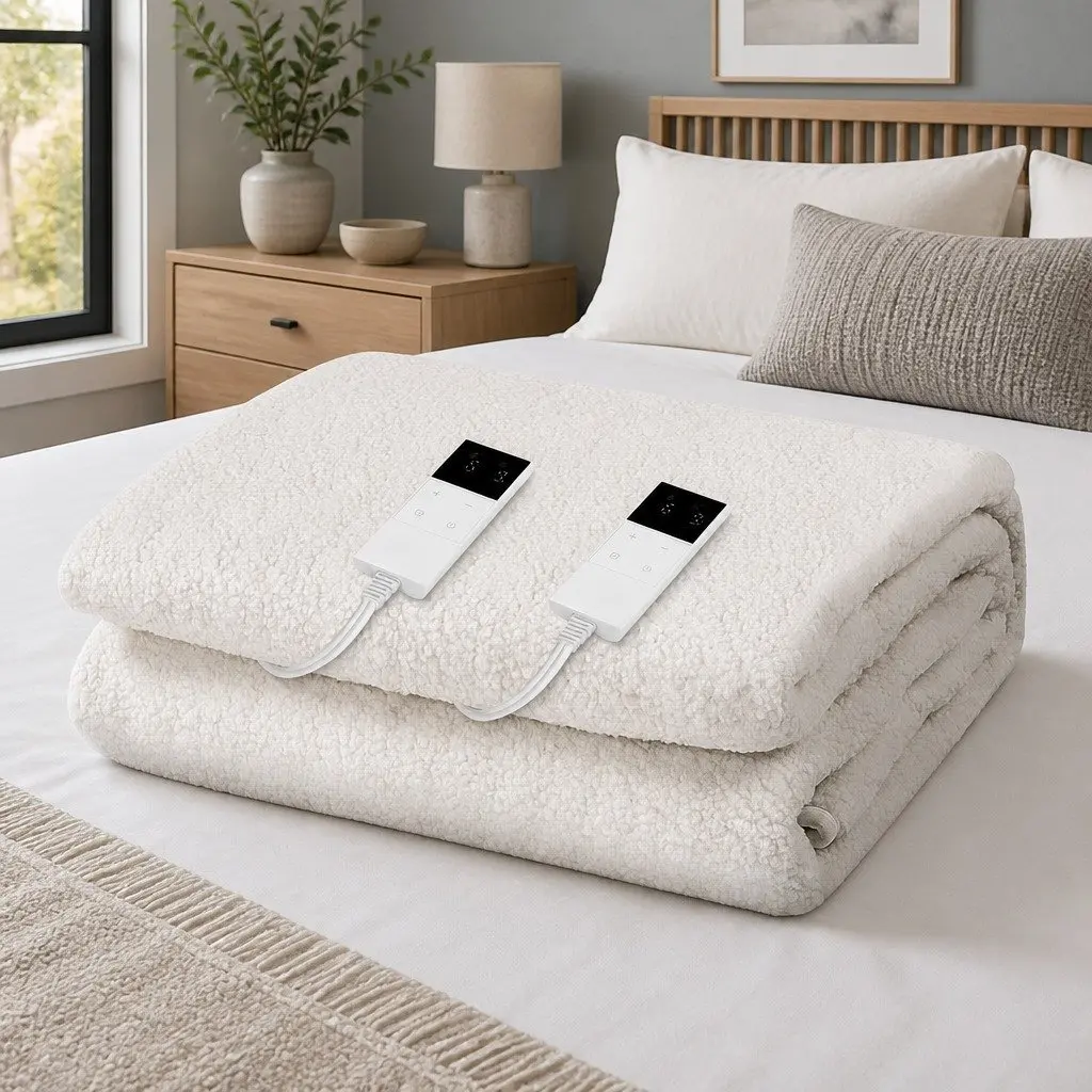 Double Electric Blanket with Fleece Underlay