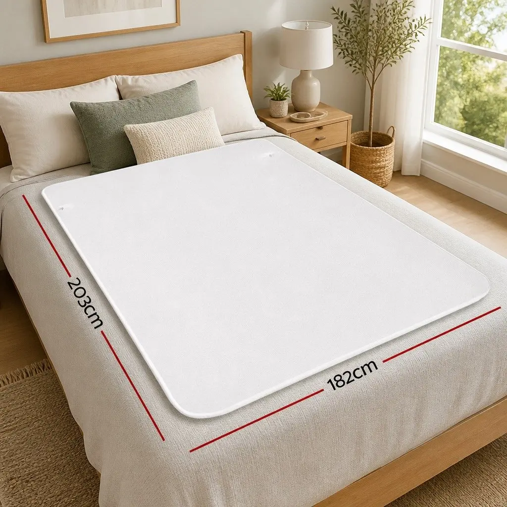 Heated King Size Electric Blanket with Fitted Fleecy Underlay