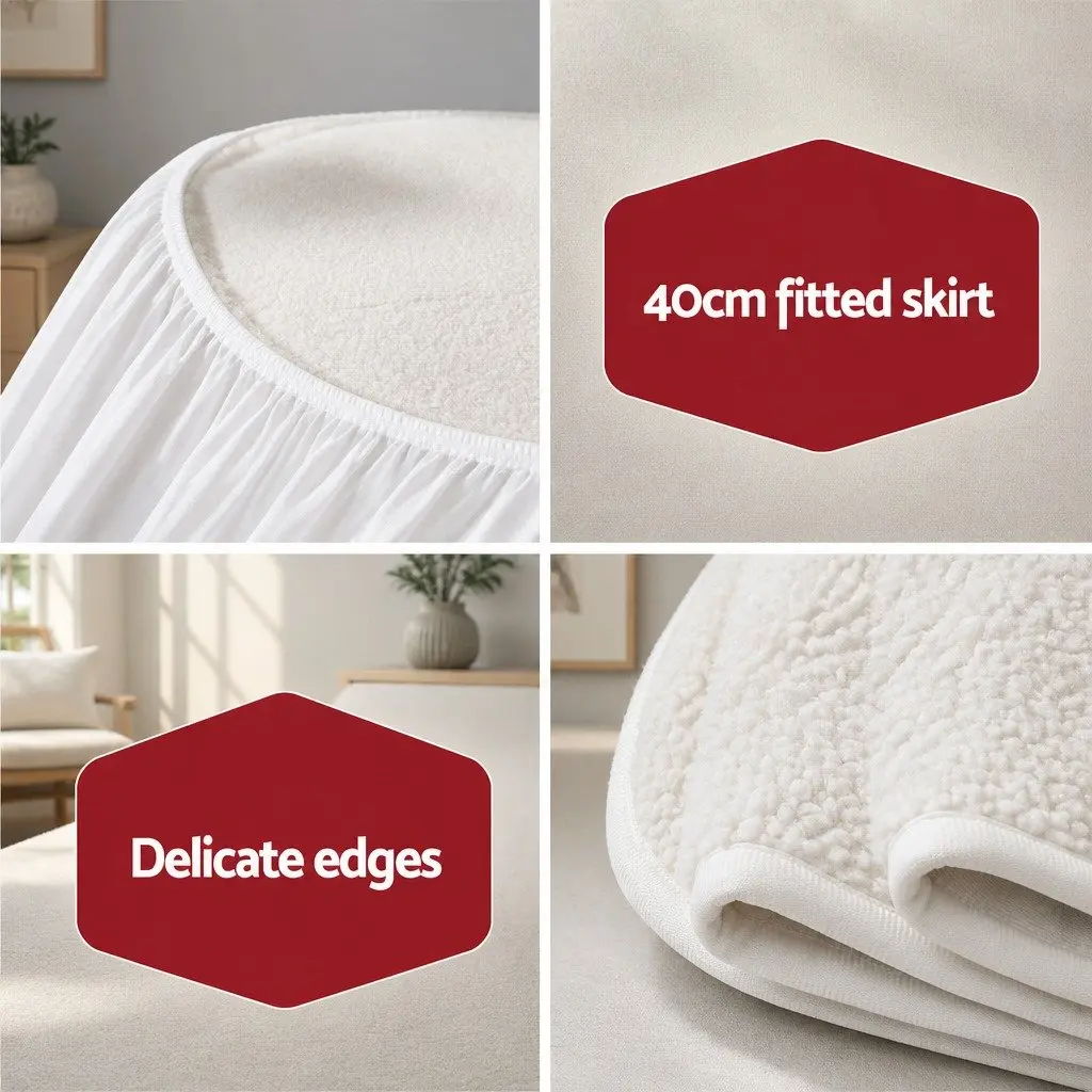 Heated King Size Electric Blanket with Fitted Fleecy Underlay