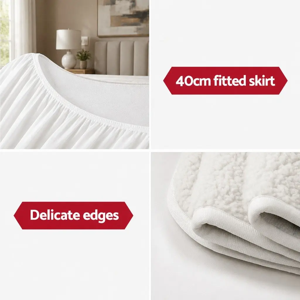 Queen Size Heated Electric Blanket with Fleecy Fabric