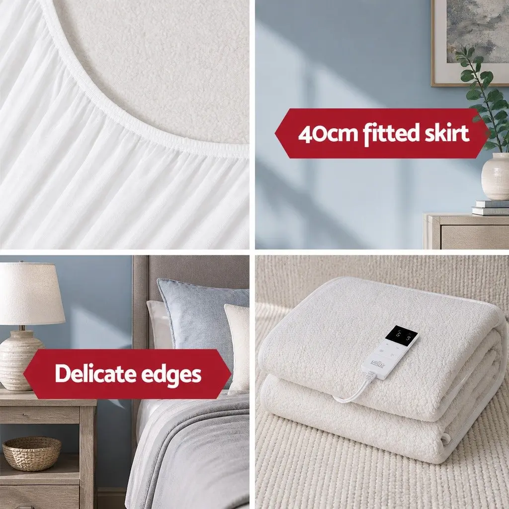 Electric Blanket for Single Bed Fitted with Fleece
