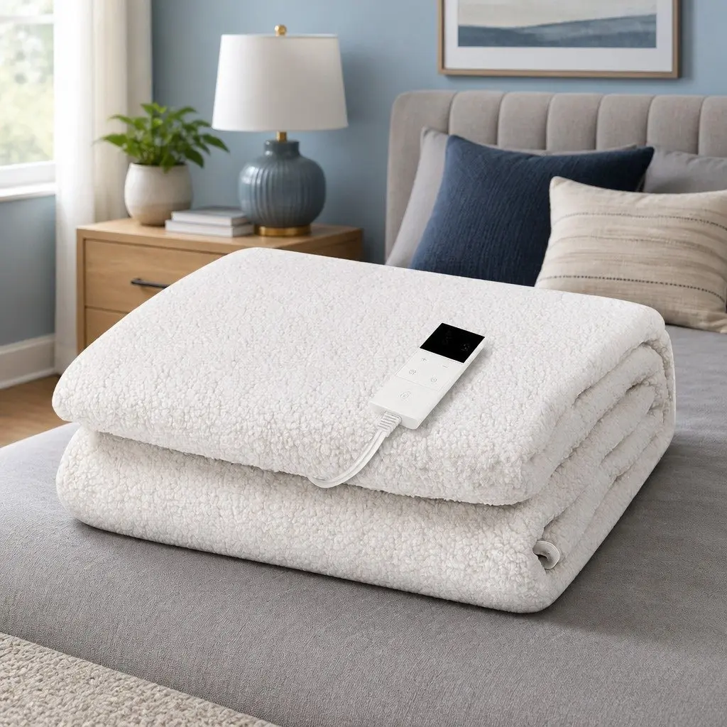 Electric Blanket for Single Bed Fitted with Fleece
