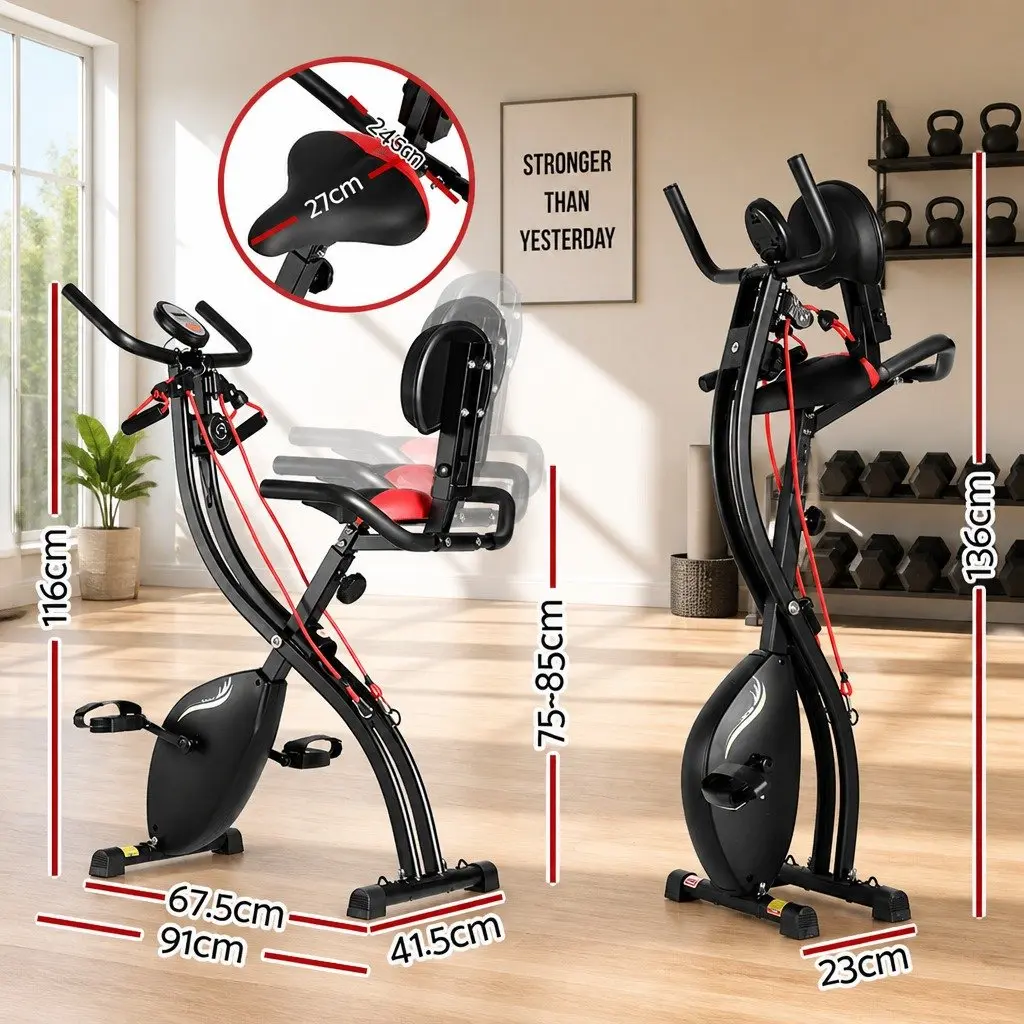 Folding Exercise Bike with Magnetic Resistance