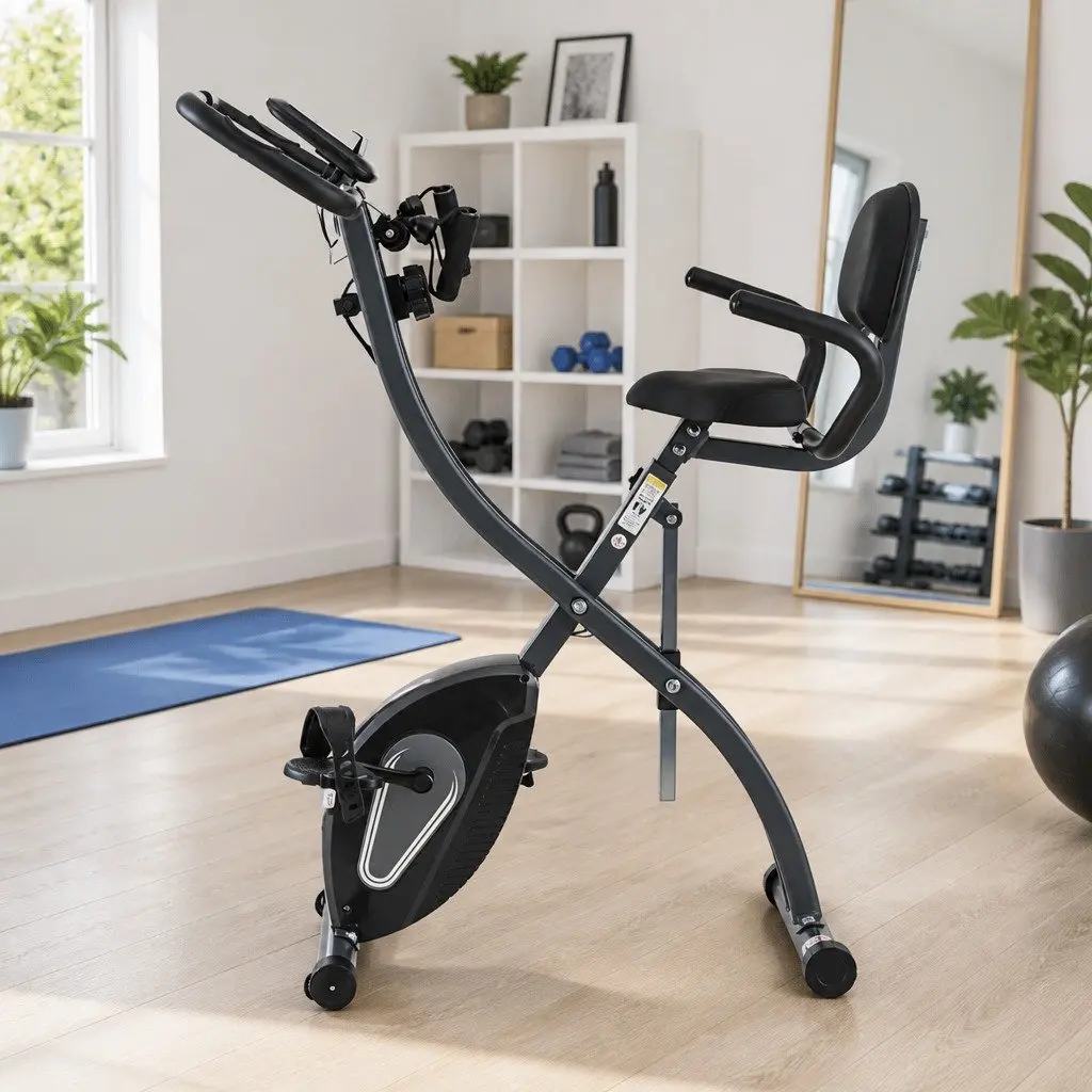 Magnetic X-Frame Folding Exercise Bike