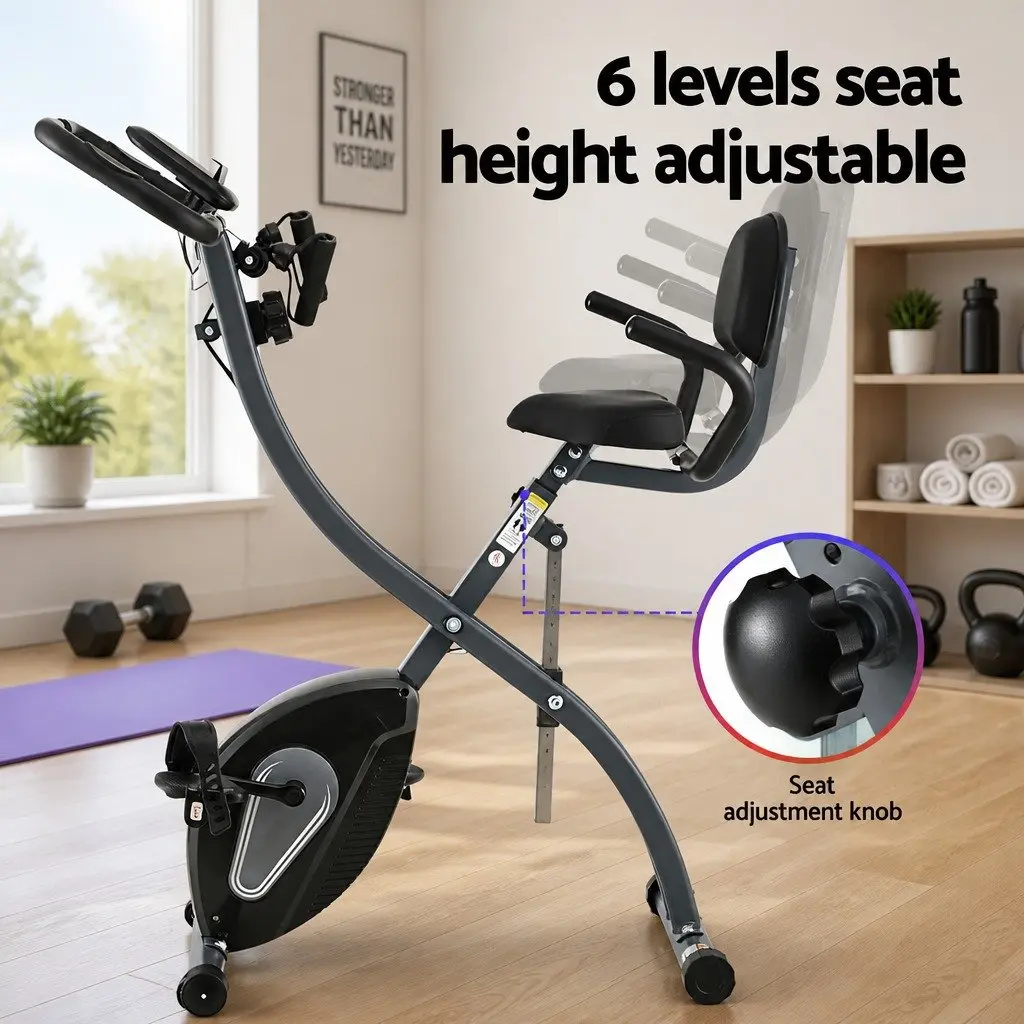 Magnetic X-Frame Folding Exercise Bike