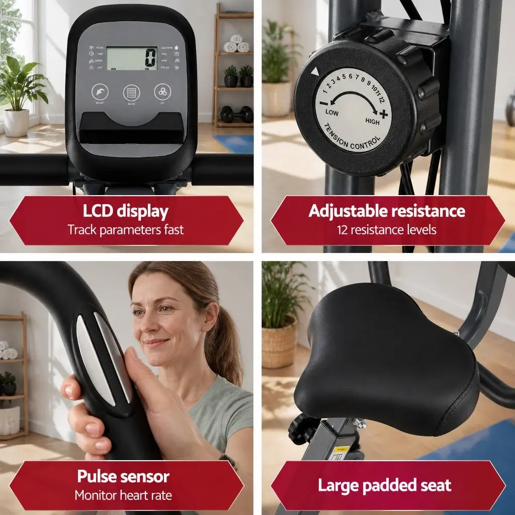Magnetic X-Frame Folding Exercise Bike