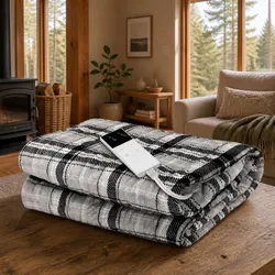 Heated Flannel Electric Throw Blanket for Cozy Comfort