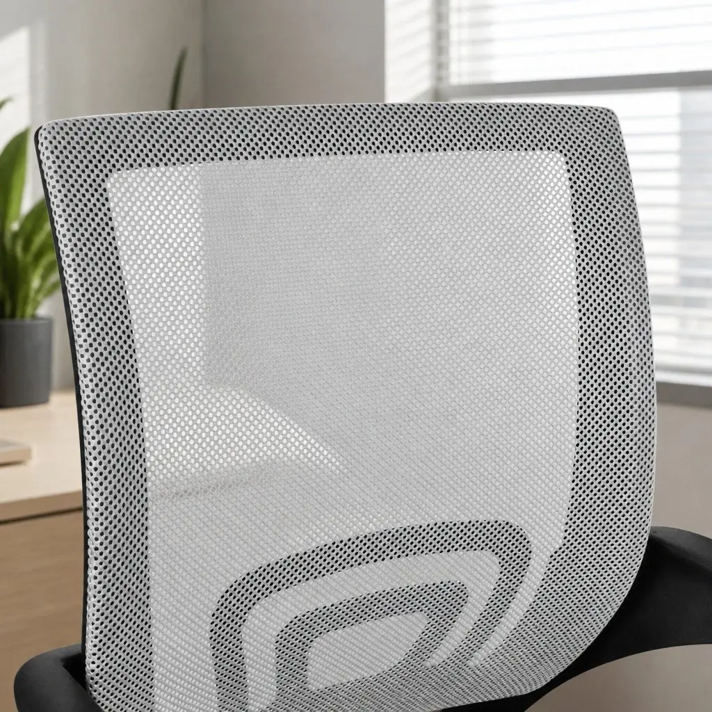 Grey Ergonomic Office Chair with Mesh Back