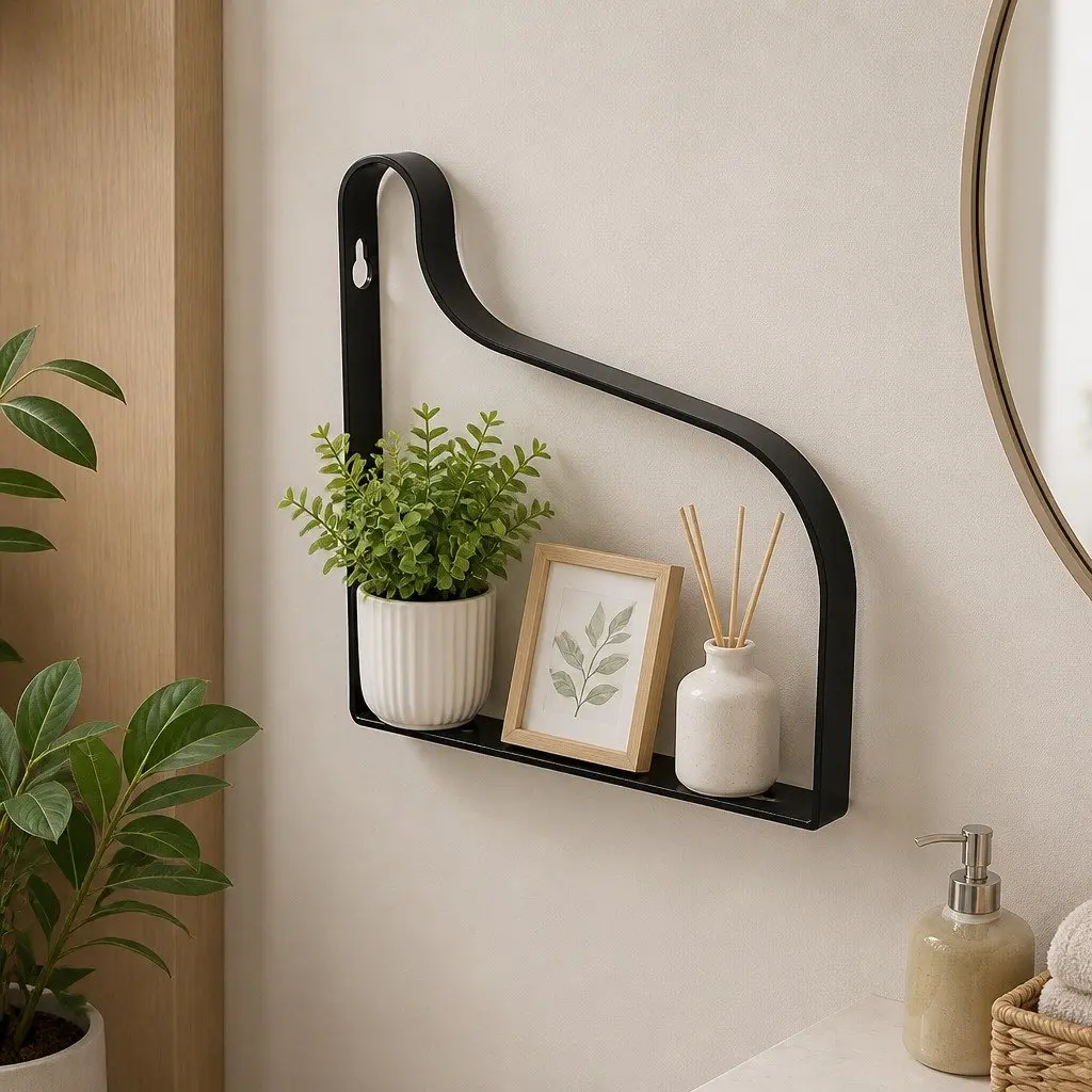 Floating Shelf Paulownia Wood 3 Piece Natural Wood Industrial Style
