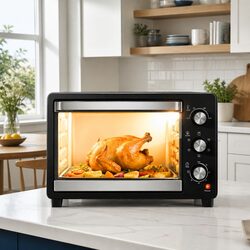 30L Compact Electric Fryer Convection Oven - Black
