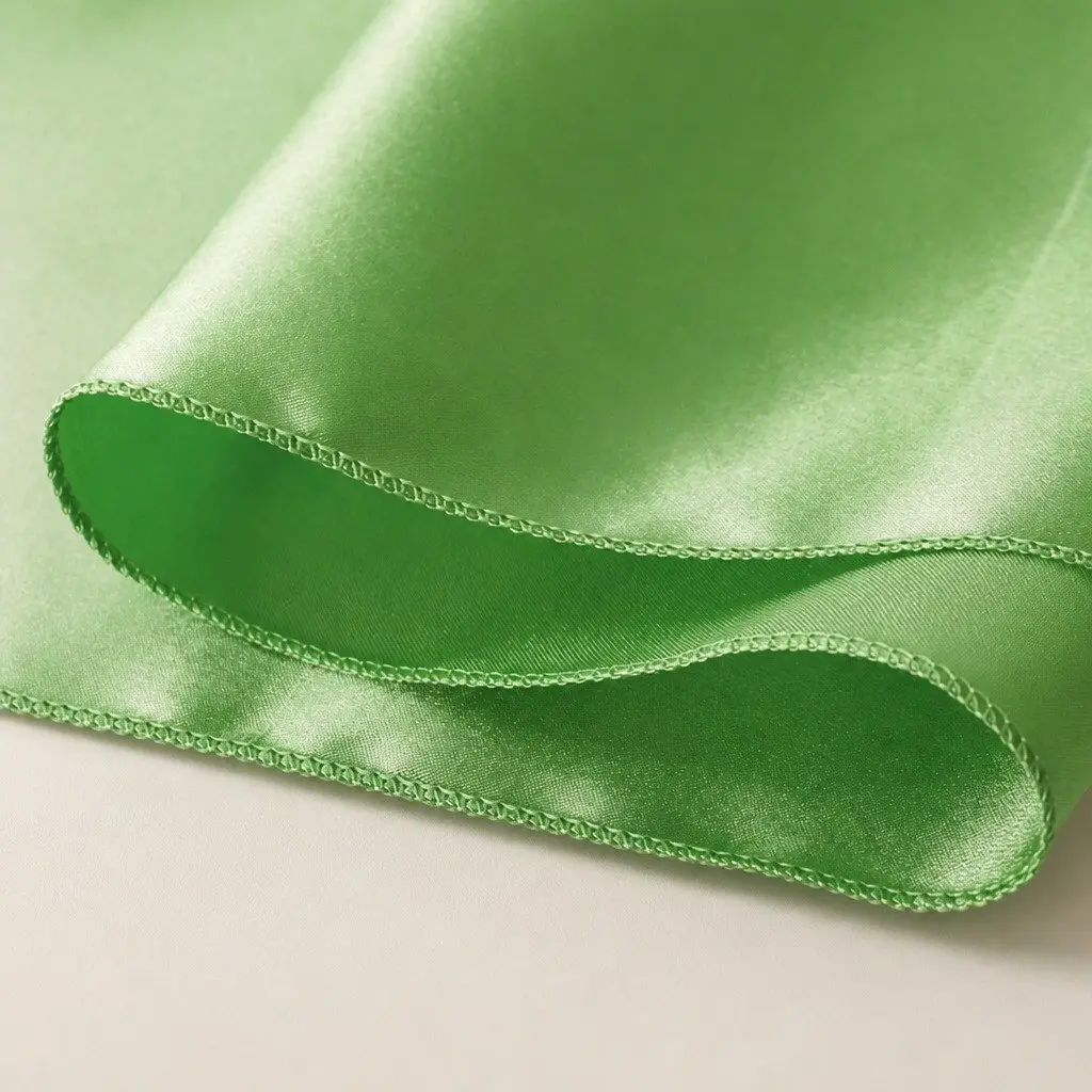 20 Piece Satin Fabric Chair Sashes Covers 278x18cm Grass Green