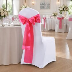 20-Piece Mauve Satin Chair Sashes & Table Runners