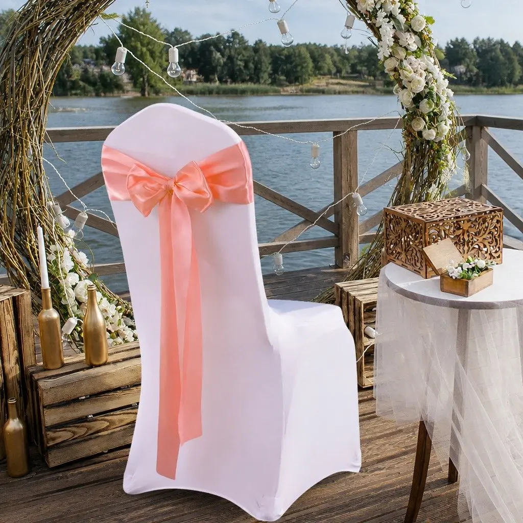 Satin Chair Sashes 278cm x 18cm Wedding Party Decoration 50 Piece