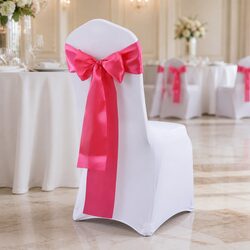 Mauve Satin Chair Sashes 50-Piece Set for Events