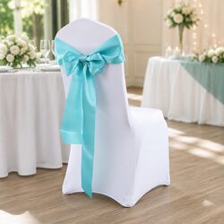 50 Pack Premium Satin Chair Sashes for Elegant Events