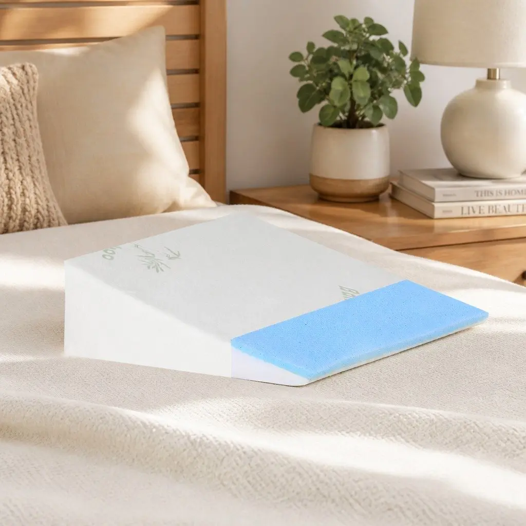 Memory Foam Wedge Pillow for Back and Leg Support