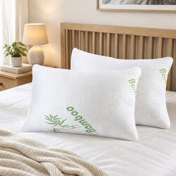 Premium Memory Foam Pillow with Bamboo Fabric Cover