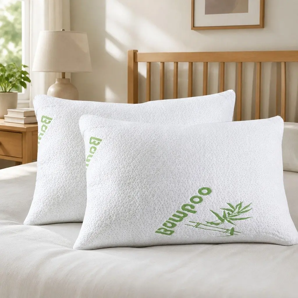 Memory Foam Pillow Bamboo Fabric Cover 70cm x 40cm