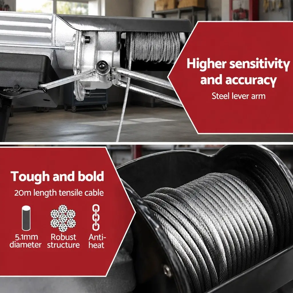 Electric Hoist Winch 500KG 1000KG 20M Cable Red