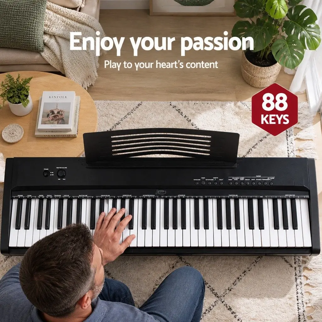 88-Key Portable Electronic Piano with Stand and Stool