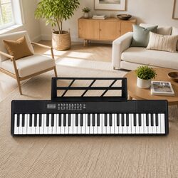 61-Key Foldable Electronic Piano Keyboard Touch-Sensitive Digital Music