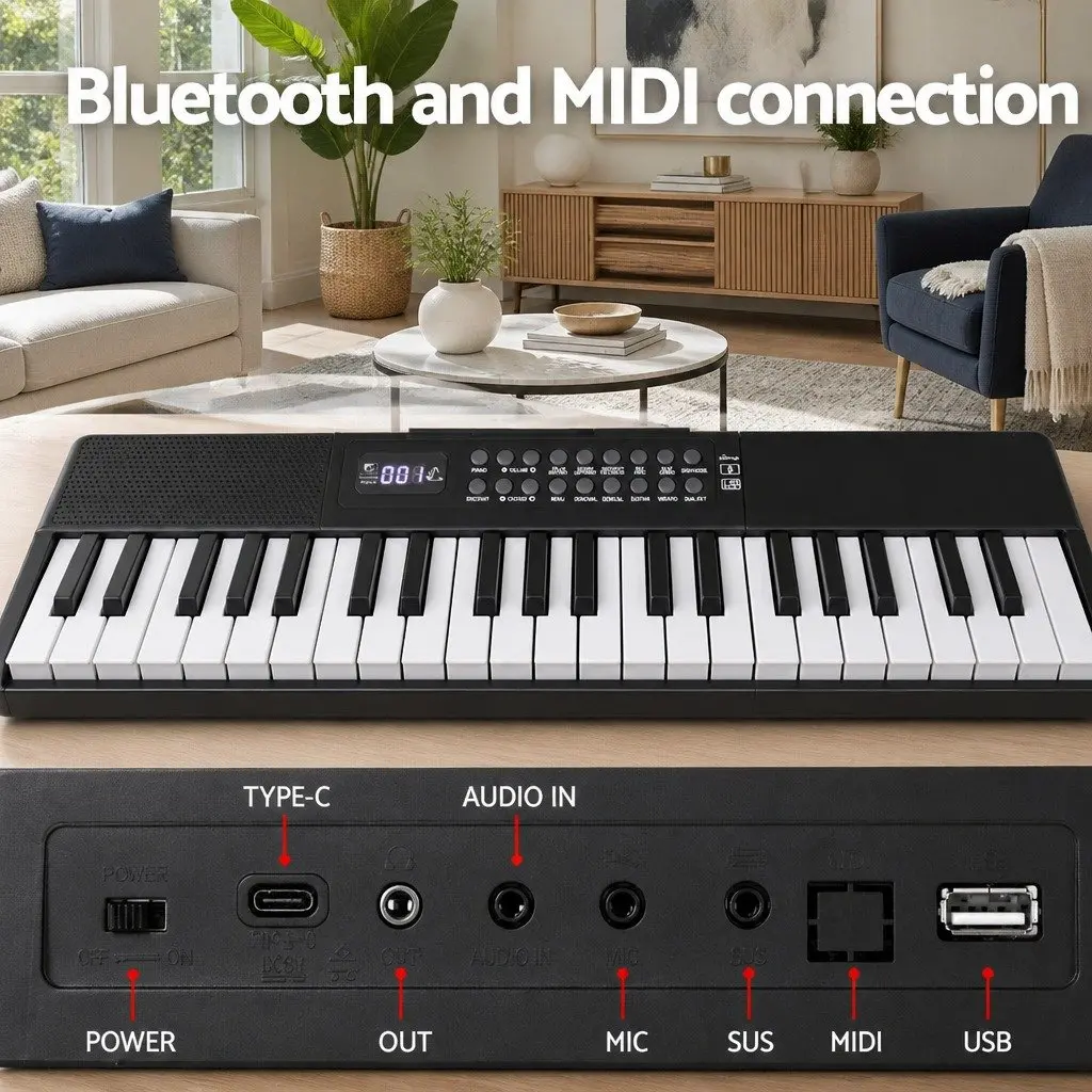 61-Key Foldable Electronic Piano Keyboard Touch-Sensitive Digital Music