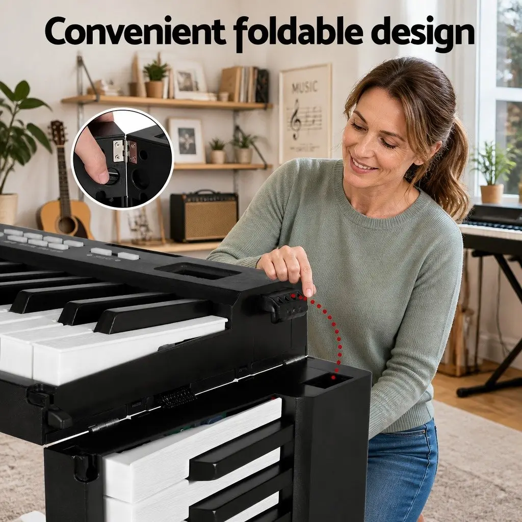 88-Key Foldable Digital Piano with MIDI and Bluetooth