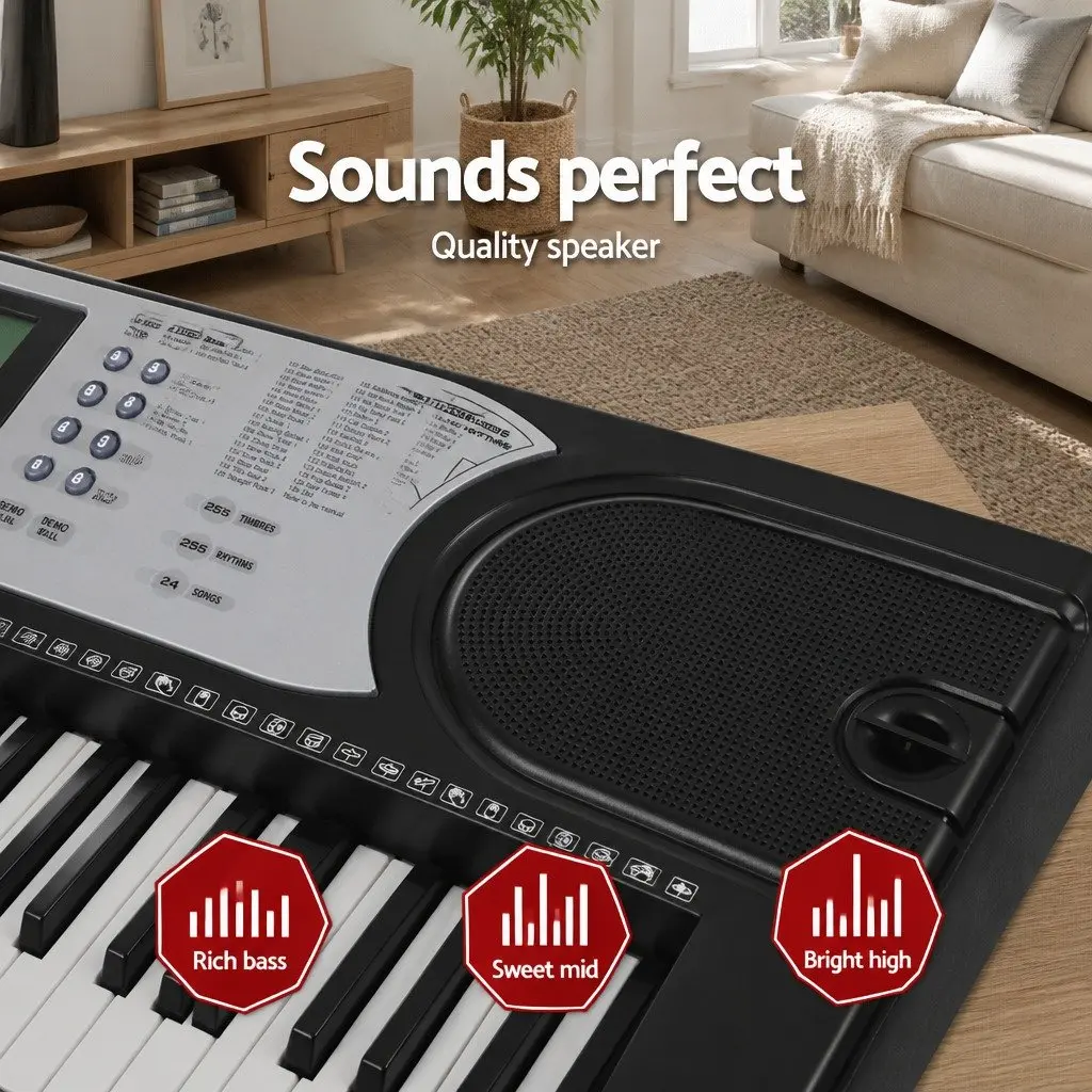 61-Key Electronic Piano Keyboard Digital Music Instrument with Stand LED
