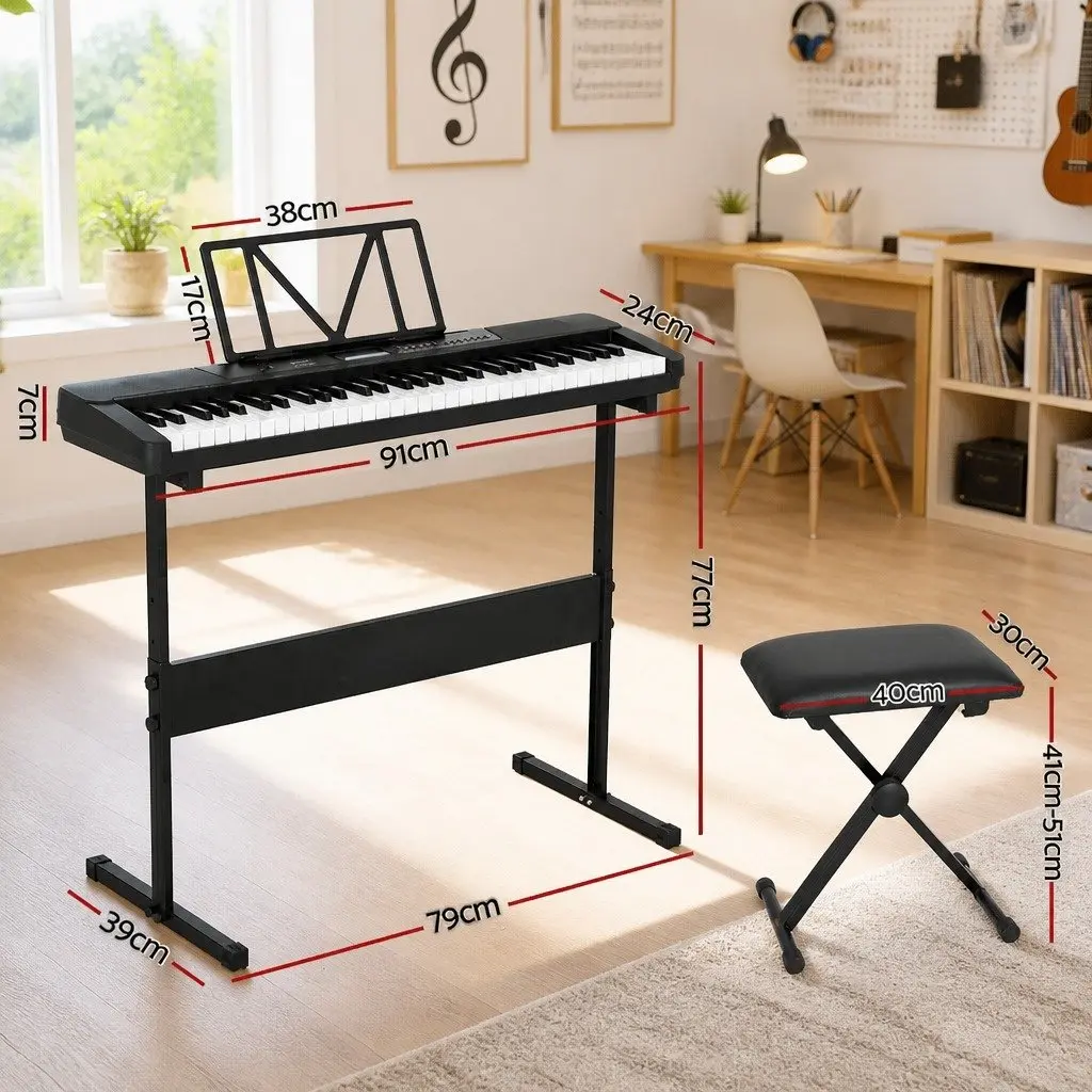 61-Key Touch Sensitive Electronic Piano Keyboard