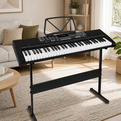 61 Keys Electronic Piano Keyboard Digital Musical Instrument w/ Stand Speaker