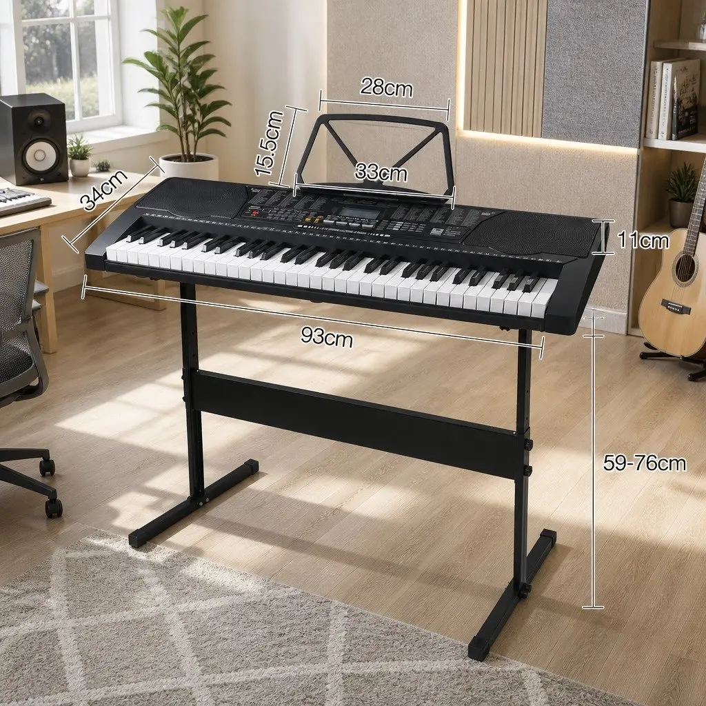 61-Key Electronic Keyboard Piano with Lighted Keys