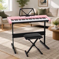 Portable 61-Key Electronic Piano Keyboard with Stand