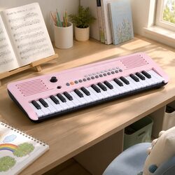 Compact 37-Key Digital Piano Keyboard for Beginners in Pink
