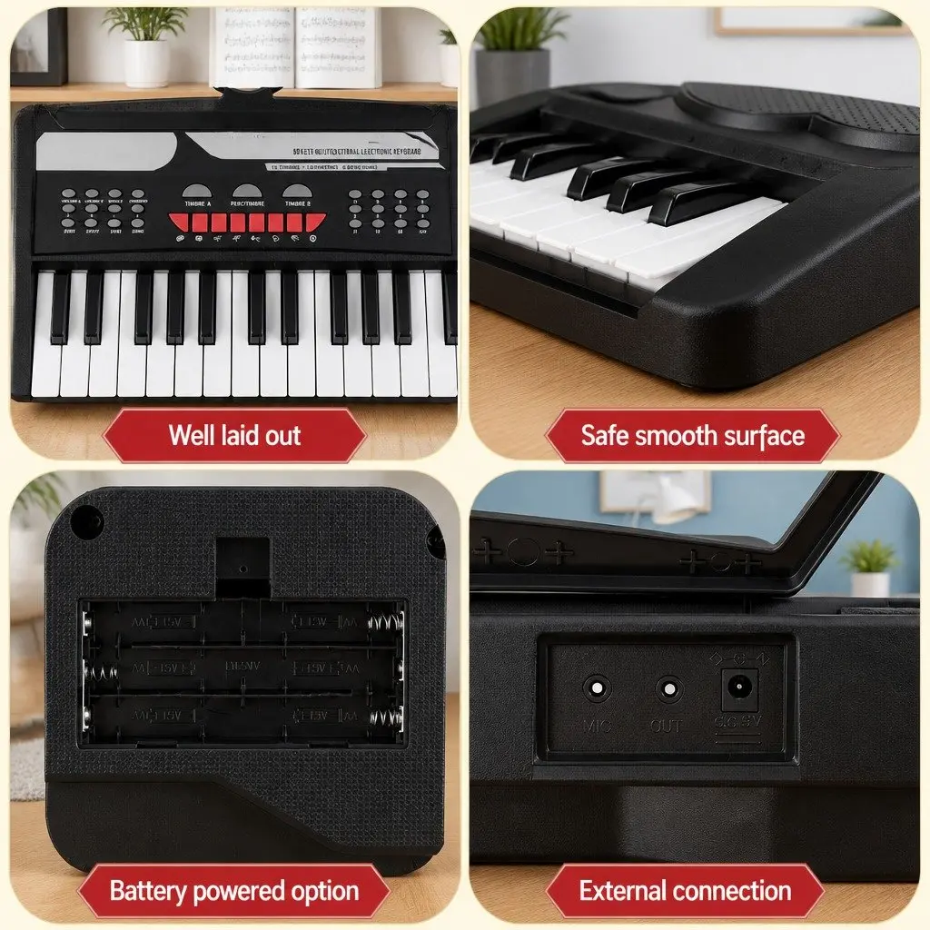 49 Key Electronic Keyboard Portable Digital Piano Musical Instrument with