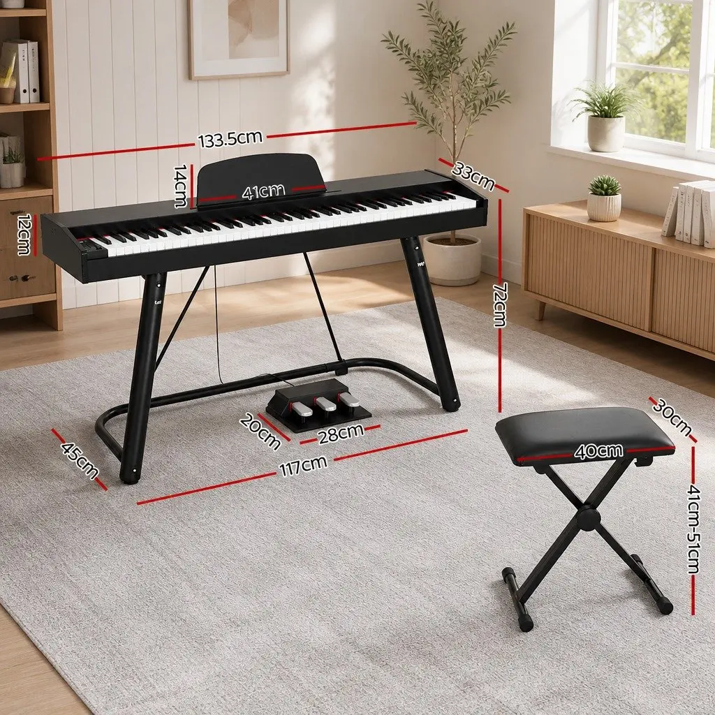 88-Key Electronic Piano with Weighted Semi Keys and Stand