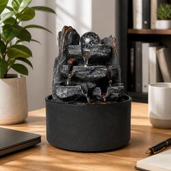 Stylish Tabletop Water Fountain with 3 Adjustable Flow Levels