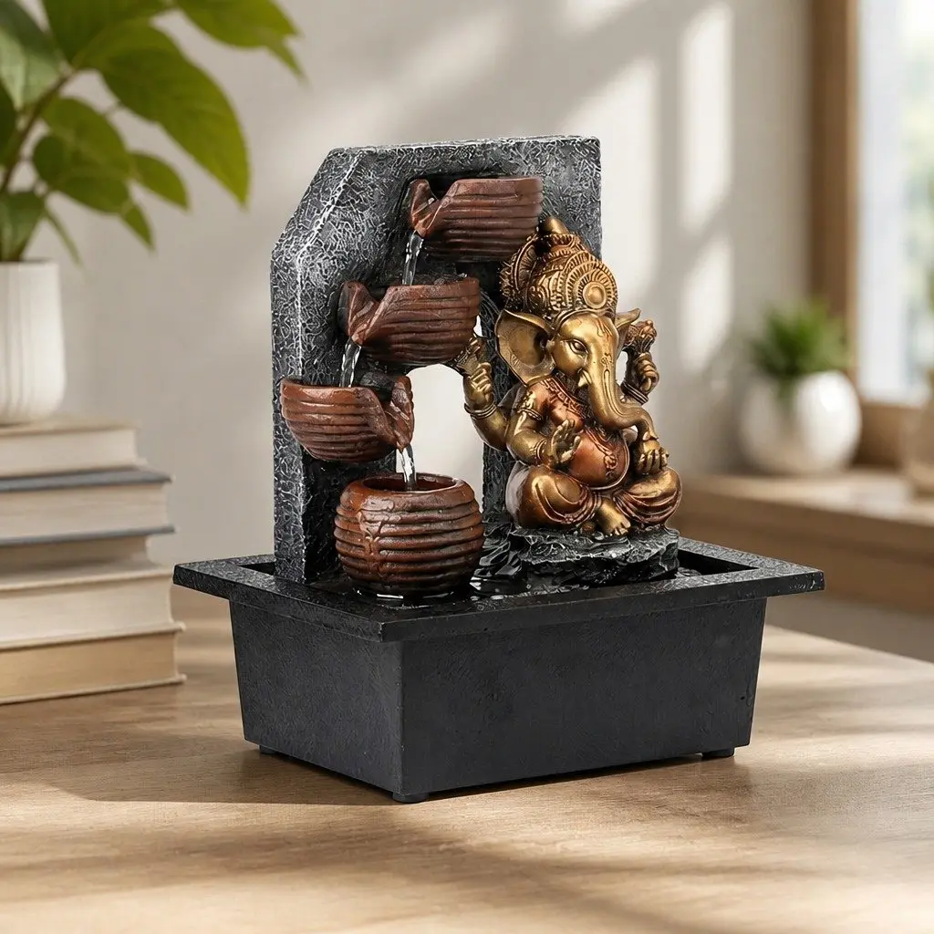 LED Tabletop Fountain for Relaxation and Elegance