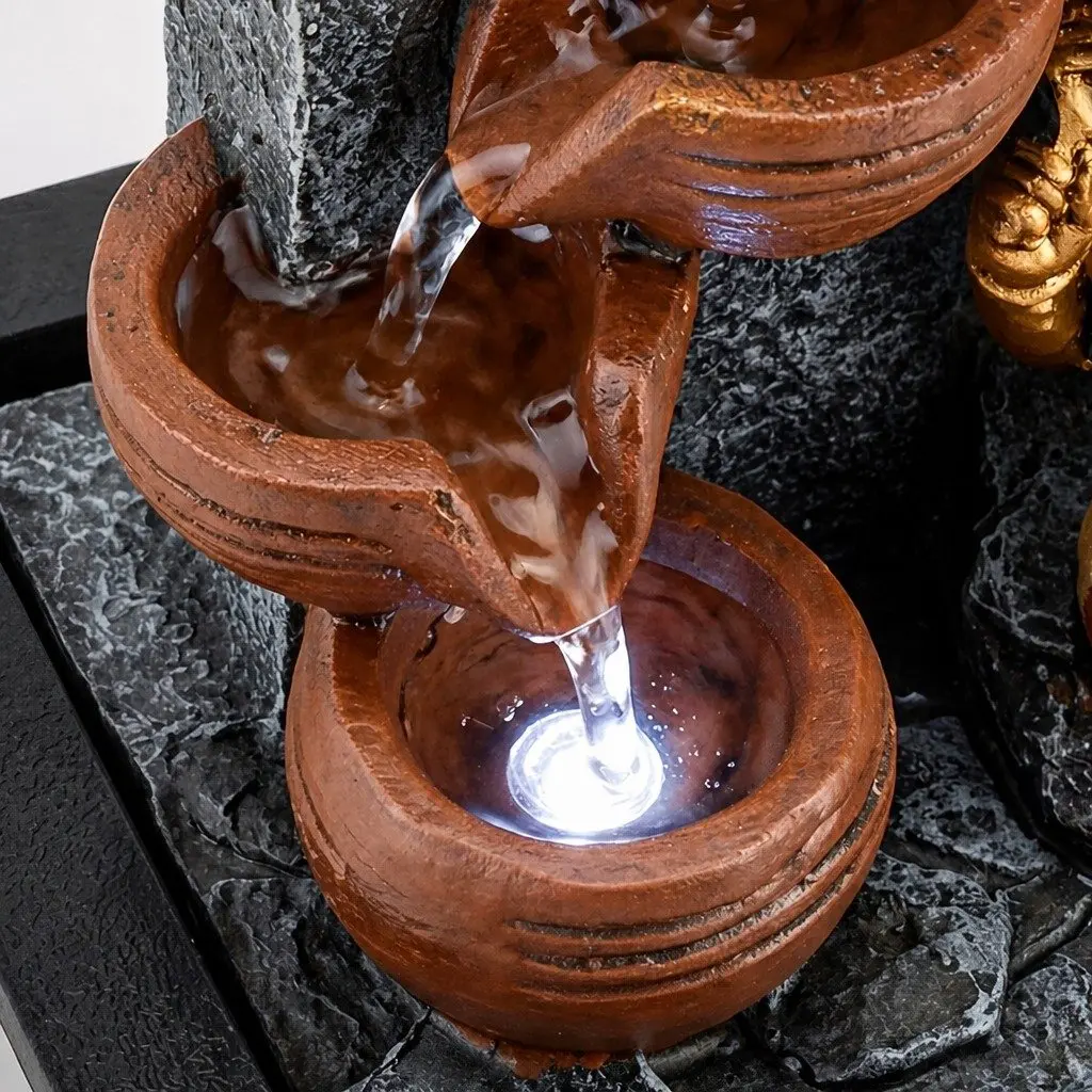 LED Tabletop Fountain for Relaxation and Elegance