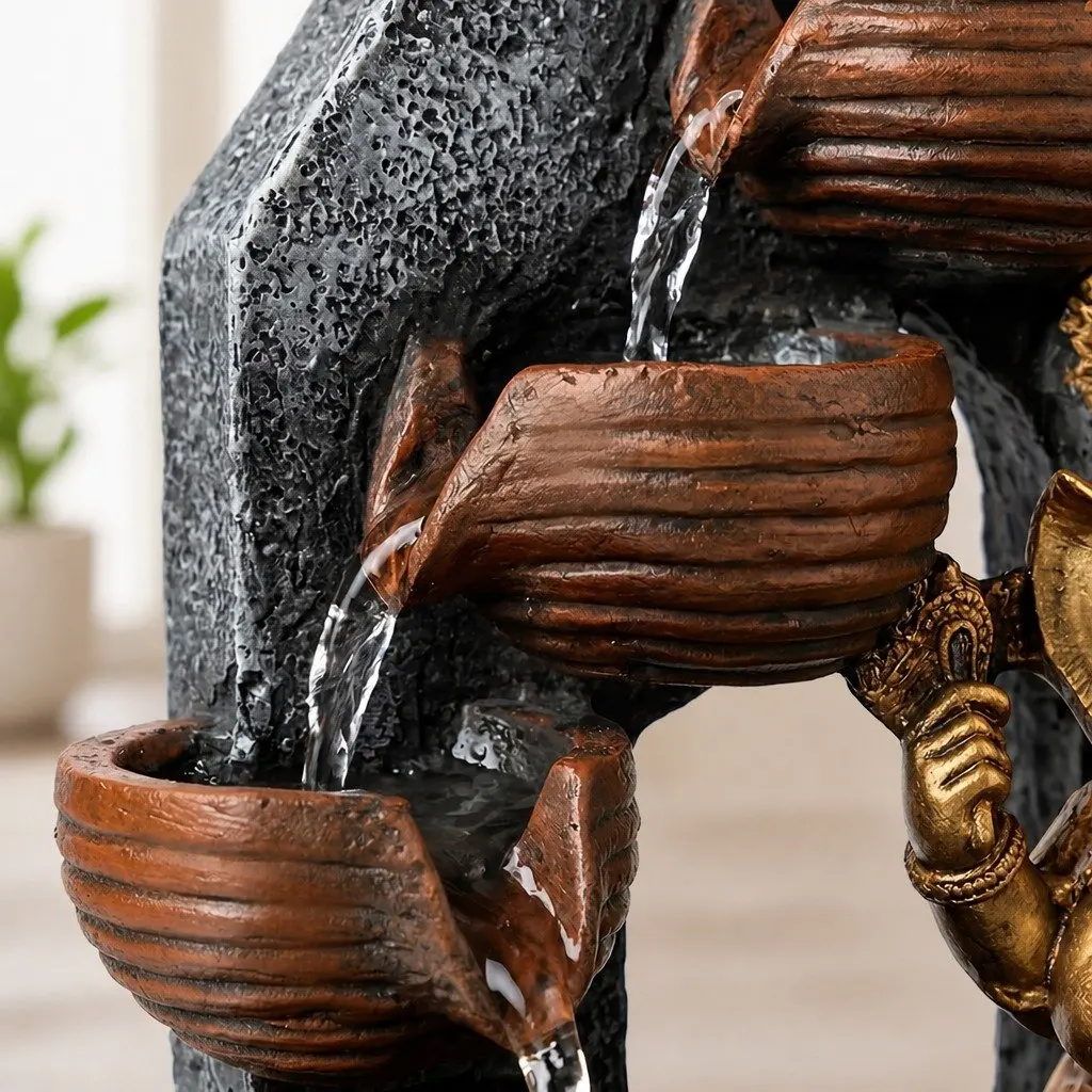 LED Tabletop Fountain for Relaxation and Elegance