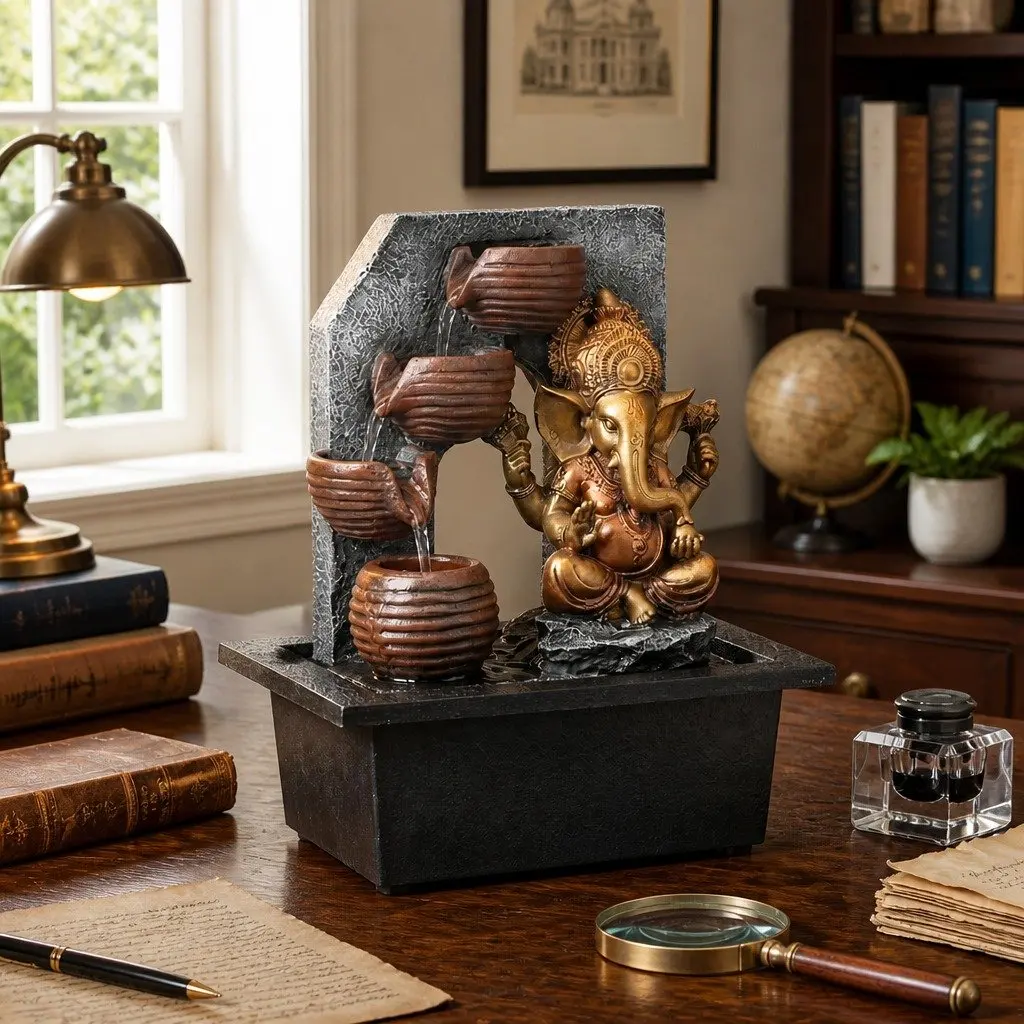 LED Tabletop Fountain for Relaxation and Elegance
