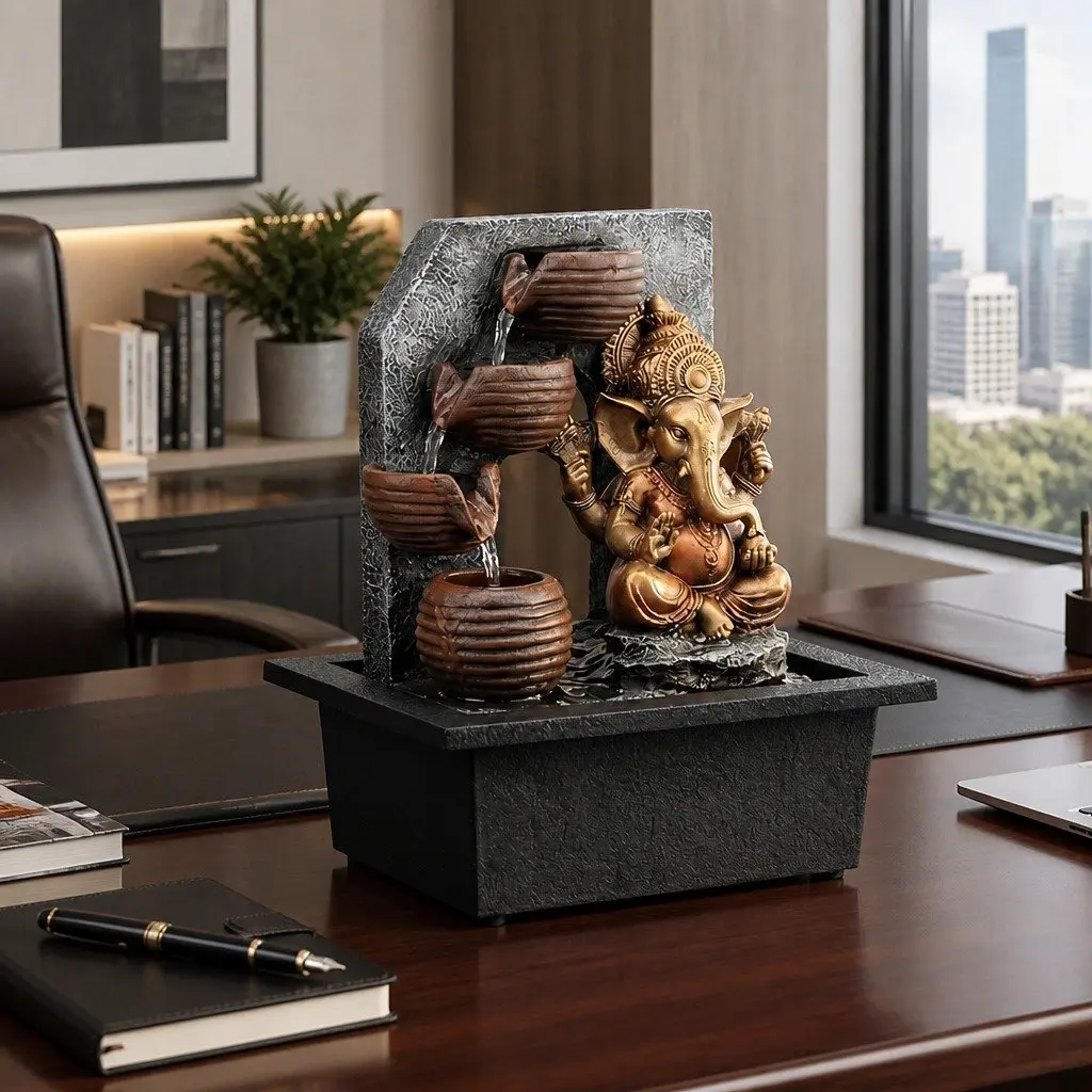 LED Tabletop Fountain for Relaxation and Elegance