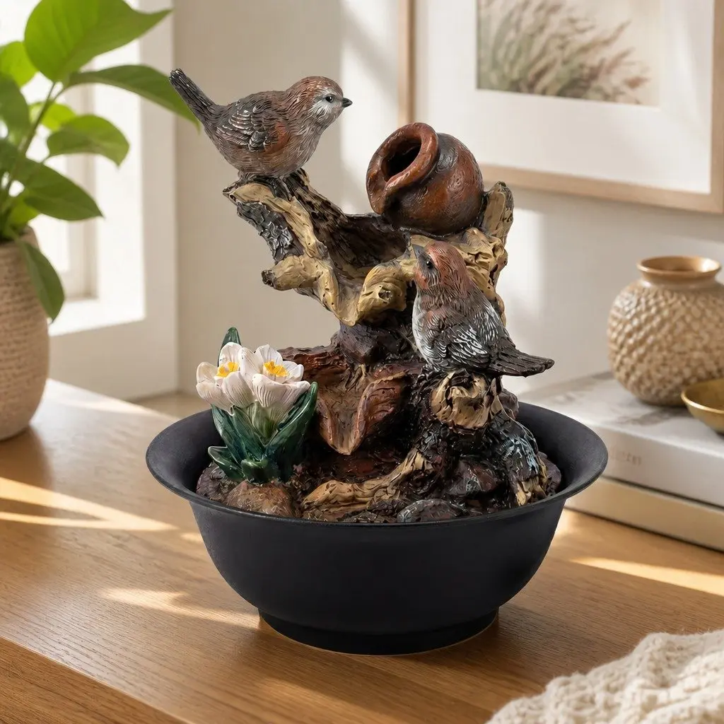 Indoor Tabletop Water Fountain with LED Light
