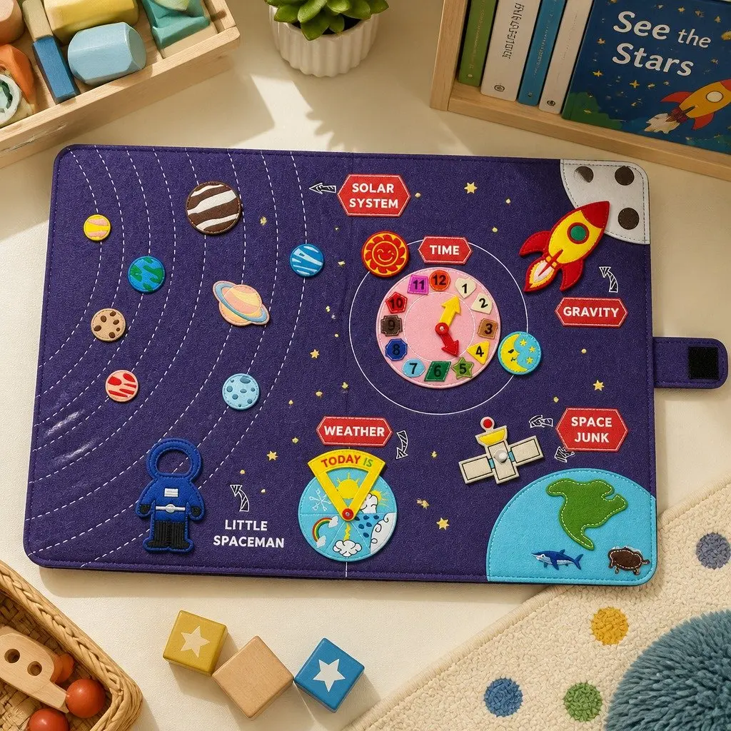 Interactive My Space Book for Kids Aged 4-6